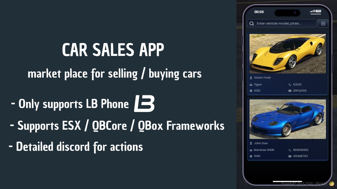 [ESX/QBCore/QBox] Car Marketplace App | LB Phone  thumbnail 12