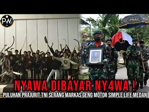 Rekannya Dikeroyok Hingga Gug*r Puluhan Prajurit TNI Ser*ng Markas Geng Motor Simple Life Di Medan