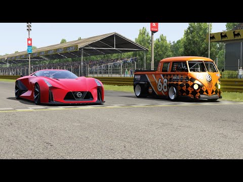 Nissan Concept 2020 Vision GT vs VW T1 Transporter at Monza Full Course