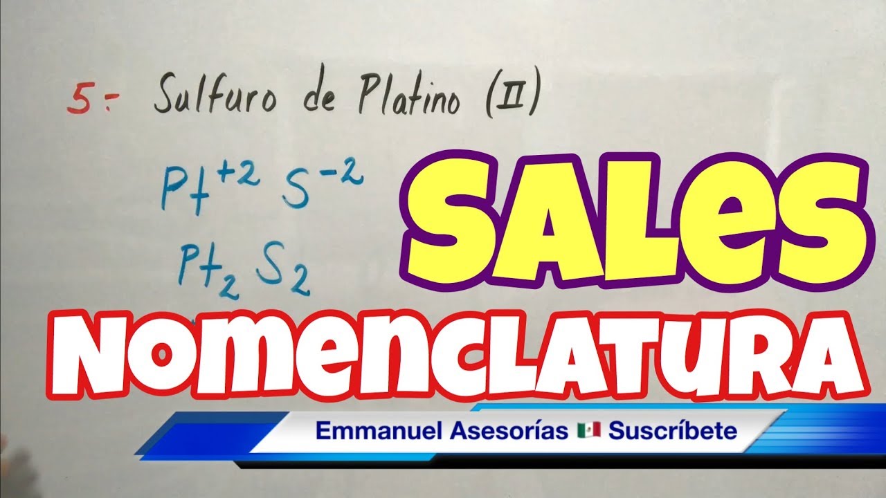 Nomenclatura de SALES HALOIDEAS (nombre y fórmula)