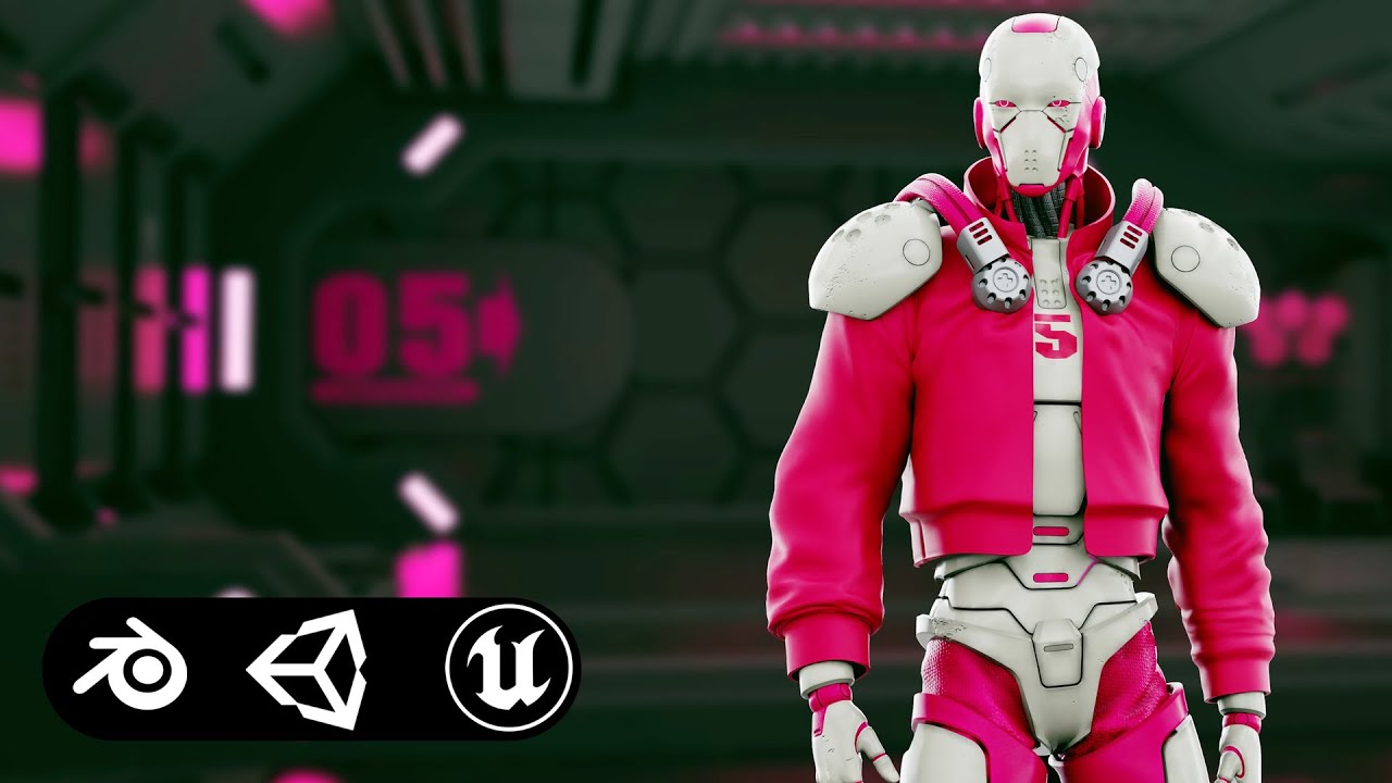 CYBORGTOPIA B-7 Auto-Rig Pro Rigged For Mixamo Unreal Engine Unity 3D Model