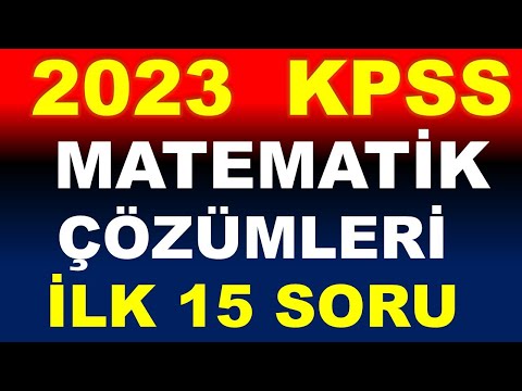 2023 KPSS MATEMATİK SORU  ÇÖZÜMÜ (MÜKEMMEL ANLATIM)