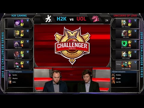 H2K Gaming vs Unicorns of Love | Game 1 Semi Finals S4 EU CS #2 Summer 2014 Playoffs | H2K vs UOL