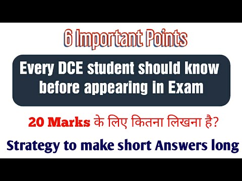 How to write DCE Exam | Answer writing Tips
