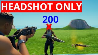 How To Make A SHOTGUN HEADSHOT ONLY MAP In Fortnite Creative (for headshot box fights maps Tutorial)