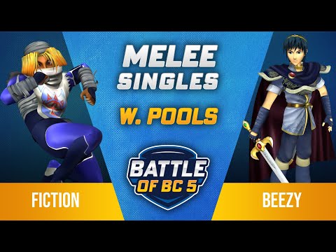 Beezy (Sheik) vs Fiction (Marth) - Melee Singles Winners Pools - Battle of BC 5