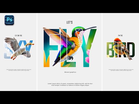 Typography Poster Design in Photoshop | Masking Effect Tutorial