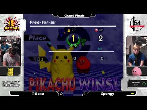 Smash 64: T-Beau (Pikachu) V Spongy (Kirby) - Shattered 90 Tourney