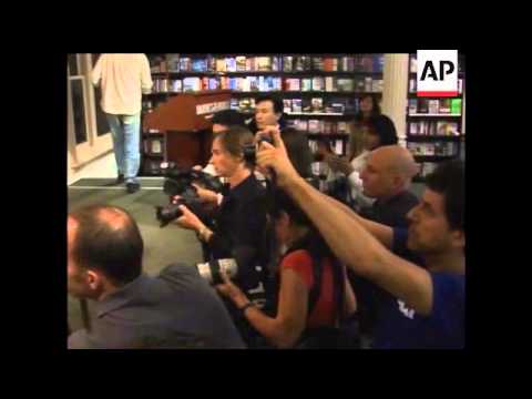 Former Federal Reserve Chairman Alan Greenspan signed copies of his new memoir Monday night.  In the