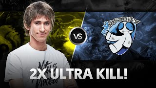 Double Ultra kill by Dendi vs mYinsanity @ StarSeries XI
