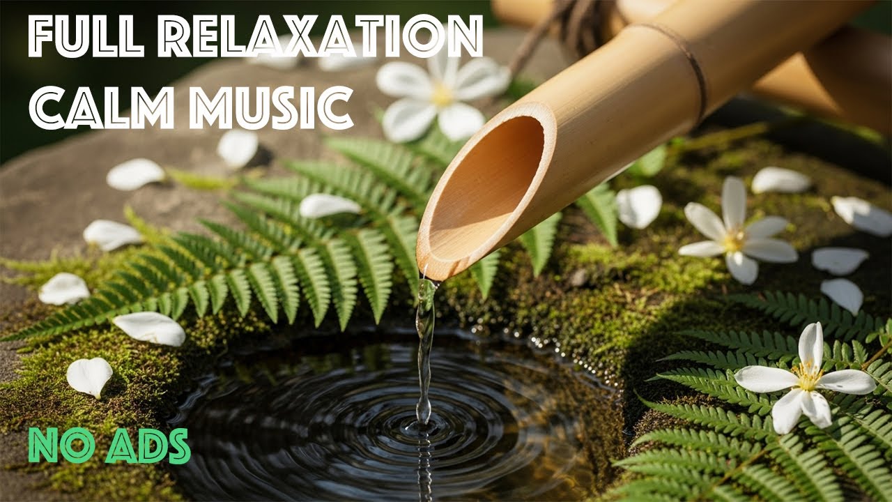 Forest Zen Oasis: Calming Bamboo Fountain, Ferns & Jasmine for Deep Relaxation