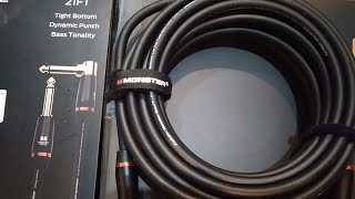 Video thumbnail for สายแจ็ค Monster Bass Instrument Cable รีวิวแกะกล่อง(ขออภัยเสียงพัดลม55อัดกล้องมือถือกากๆงดดราหม่า) by ครูซีเกมส์