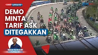 Ribuan Driver Ojol Demo di DPRD Jember, Minta Tegakkan SK Gubernur 'Transportasi Online Tarif ASK'