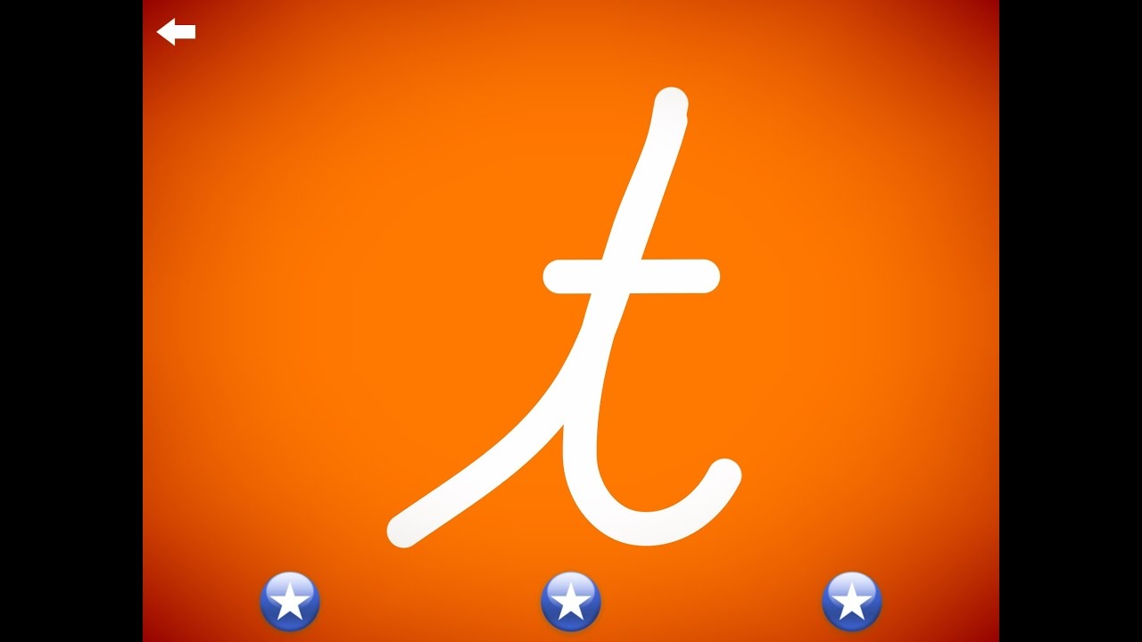The letter t - Learn the Alphabet and Cursive Writing!