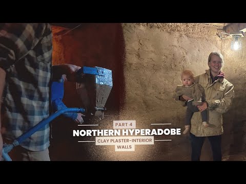 Off Grid Natural Clay Plaster Finish | Northern Hyperadobe Tiny House