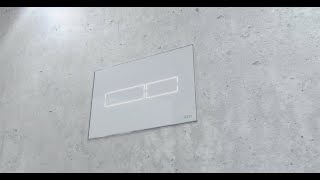 TECElux Mini bedieningsplaat met elektronische spoeler Touch-bediening - glas wit