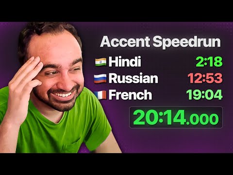 Squeex invents a new speedrun... the Accent Speedrun Challenge