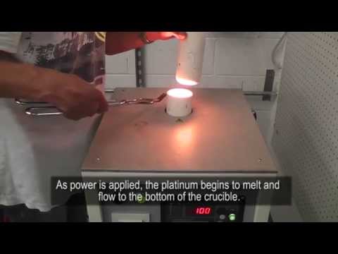 Induction Melting 250g of Scrap Platinum with UltraMelt 5P