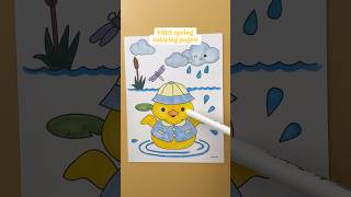 Free printable coloring pages for Spring at Playground Press! ☔️