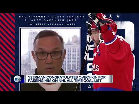Steve Yzerman congratulates Alex Ovechkin, jokes about party