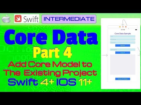 IOS 11, Swift 4, Tutorial - Part 4 - How to Add Core Data to an Existing Project in case of missing