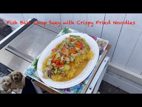 A Alegria de Cozinhar 👨‍🍳┃ Peixe 🎣 Bola Chop Suey 🧄🧅🥕🫑 com Macarrão Frito Crocante🍜
