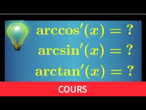 Derivative arccosine, arcsine, arctangent • Inverse circular functions • MPSI PCSI preparatory cl...