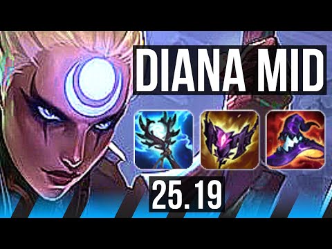 DIANA vs SYNDRA (MID) | 8 solo kills, Dominating | EUW Master | 25.19
