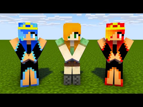 MONSTER SCHOOL : WALKER DANCE MEME ALEX, FIRE AND ICE PRINCESS - MINECRAFT ANIMATION