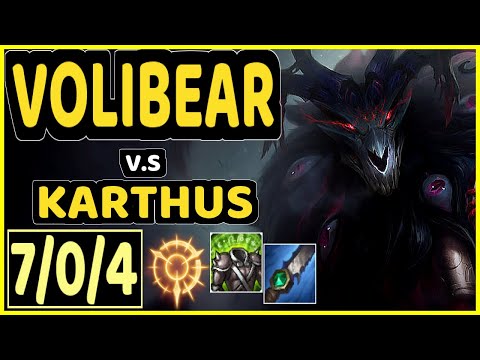 GIDEON (VOLIBEAR) vs KARTHUS - 7/0/4 KDA JUNGLE CHALLENGER GAMEPLAY - KR