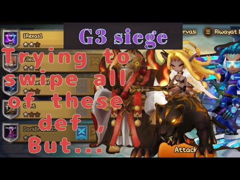[Summoners War]G3 siege Vs Auora Vs 星星童樂會
