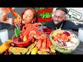 2X SPICY SEAFOOD BOIL MUKBANG VS HEALTH SALAD MUKBANG CHALLENGE QUEEN BEAST HUSBAND
