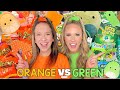 GREEN 🥑🐛🍀 VS ORANGE 🥕🏀🍊 TARGET SHOPPING CHALLENGE!