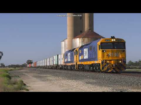 Australian Freight Trains Western Region of Victoria - Intermodal Freight & RARE Grain Train