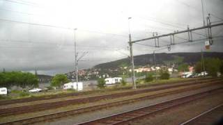 preview picture of video '[NSB] MittNabo regional train leaves Östersund C. for Trondheim S. and Heimdal.'
