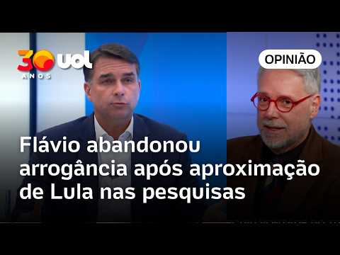 Flávio Bolsonaro na Globo abandonou arrogância após aproximação de Lula nas pesquisas | Toledo