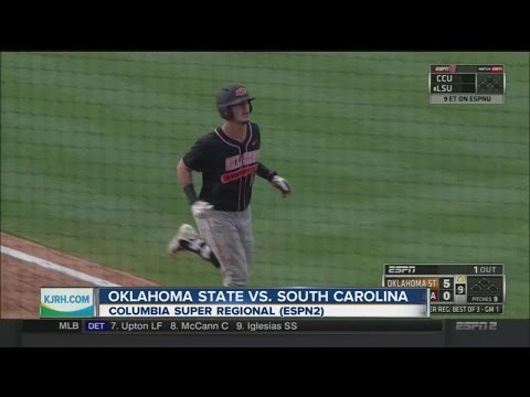 Oklahoma State beats South Carolina in Game 1 of Super Regional
