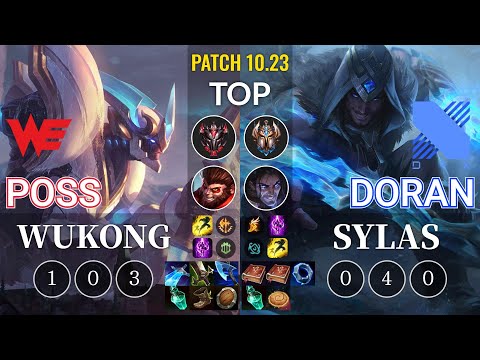 WE Poss Wukong vs DRX Doran Sylas Top - KR Patch 10.23