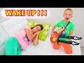 Vlad and Nikita pretend play music and wake up Mom Vlad and Nikita pretend play music and wake up Mom