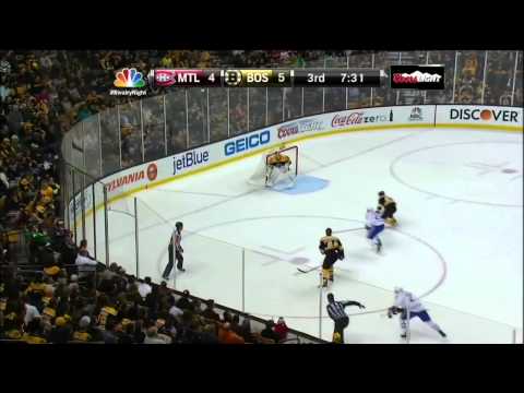 Brendan Gallagher goal 5-4 Mar 27 2013 Montreal Canadiens vs Boston Bruins NHL Hockey