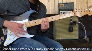 Video thumbnail for 2 minutes with the Benson Vinny and a Fender Road Worn 50's Stratocaster by mattoverse