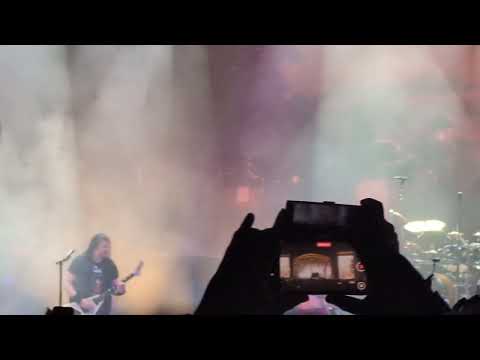 Trivium playing symptoms of the universe at Bloodstock 2025 with Rob Flynn from Machine Head 