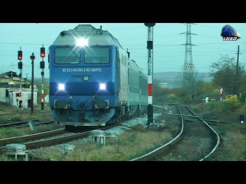 GM 64-1264-2 & IR366-1"Harghita" Brasov-Budapest Keleti in Oradea Est Triaj pe Seara/on Evening