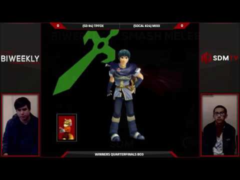 SDSU Biweekly 57 - B2S | TpFox (Fox) vs. Mixx (Marth) - SSBM Winners Quarters - Smash Melee