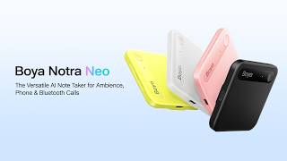 Boya Notra Neo丨The Versatile AI Note Taker for Ambience, Phone & Bluetooth Calls