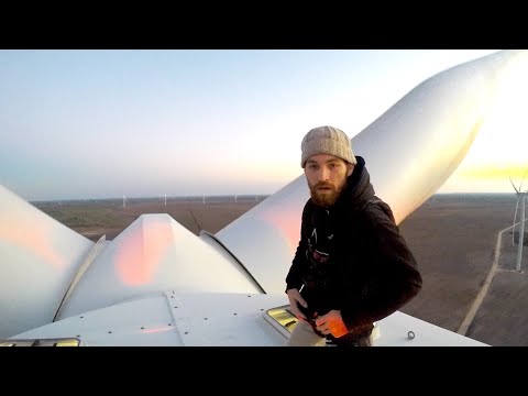 Wind Turbine BASE jump || SUNRISE