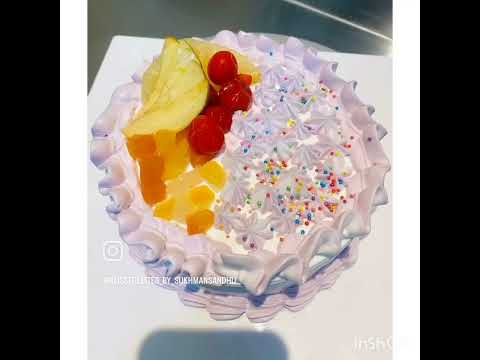 Mix fruit cake 🎂 #cakedesign #cakedecoration #fruitcake #bakerylovers #cakereels