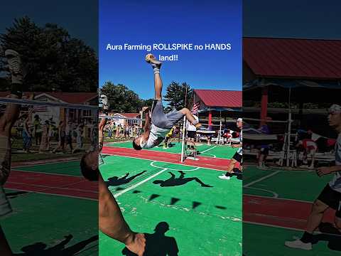 Aura Farming with ROLLSPIKE at Wat Lao Temple in Iowa!! #aurafarming #takraw #rollspike
