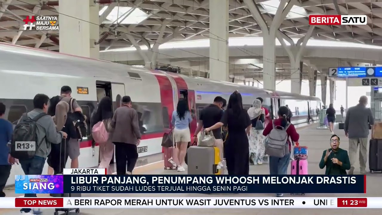 Jumlah Penumpang Whoosh Tembus 25.000 Orang per Hari #beritasatu