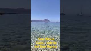 Una delle suggestive spiagge di San Vito lo Capo..Cala del Bue Marino..